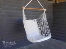 Fauteuil suspendu mousse écru