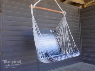 fauteuil suspendu gris