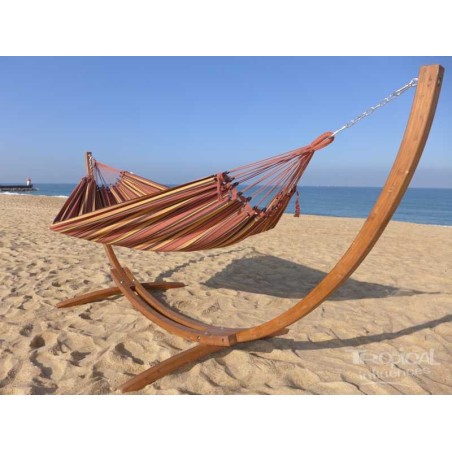 HAMAC MARRON AVEC SUPPORT