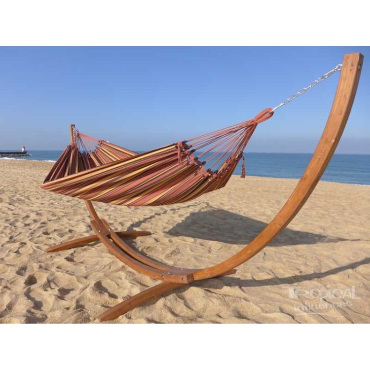 HAMAC MARRON AVEC SUPPORT