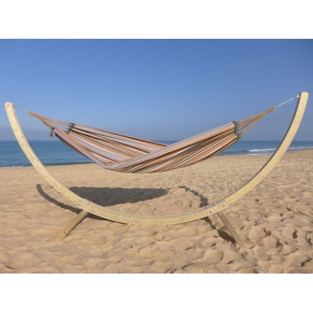 hamac avec support bois ocre jaune
