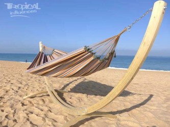 Hamac sur pied ocre jaune