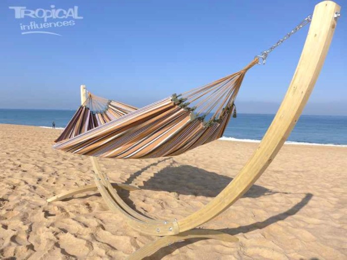 Hamac sur pied ocre jaune