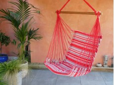 fauteuil hamac rouge gris