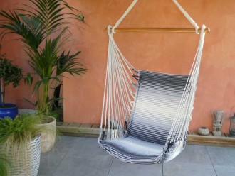 fauteuil hamac gris