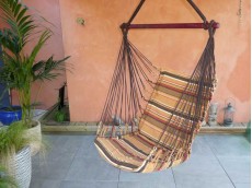 Fauteuil hamac marron ocre