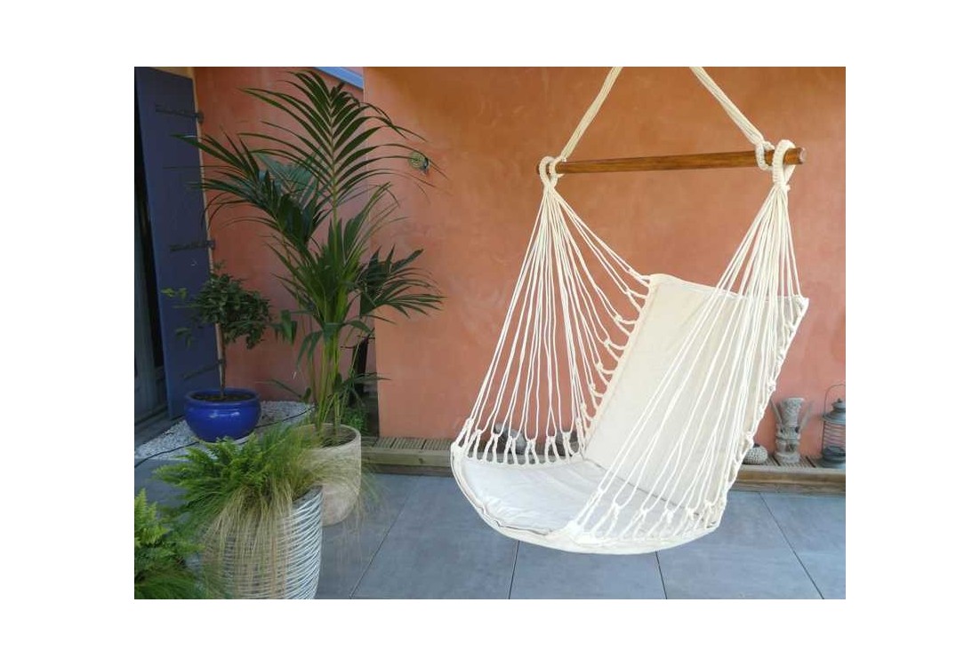 fauteuil hamac chaise ecru