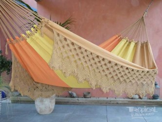 hamac jaune orange caramel