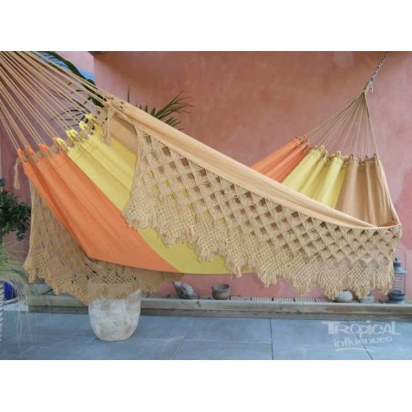 hamac jaune orange caramel