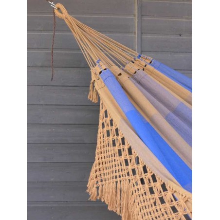 hamac bleu beige