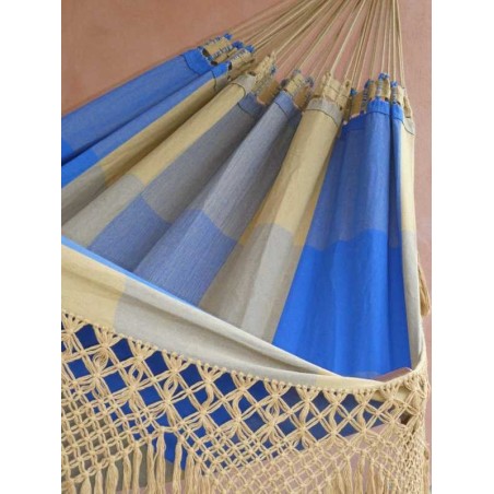 hamac bleu marron clair