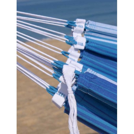 hamac bleu blanc
