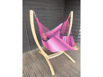 Hamac chaise XXL avec support Paquito 3 rosas