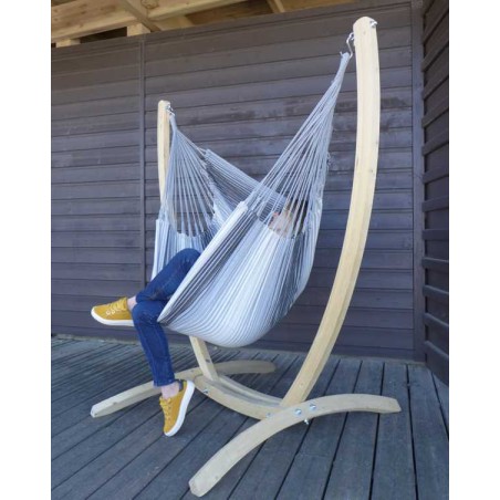 Hamac chaise sur pied gris