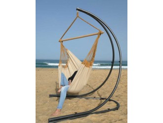 hamac chaise avec support beige ecru