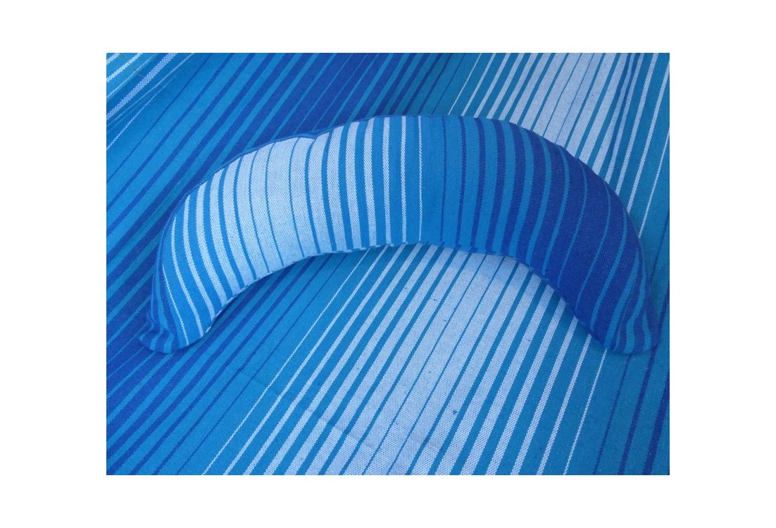 coussin hamac bleu blanc