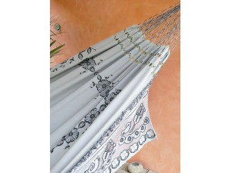 Hamac gris brodé