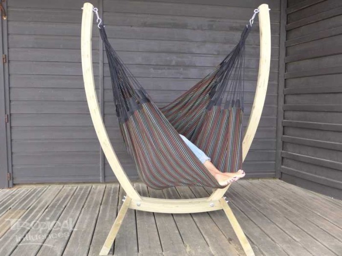 SUPPORT AVEC HAMAC CHAISE NOIRE SUPPORT AVEC HAMAC CHAISE NOIRE