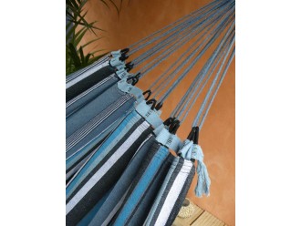 hamac bleu gris noir