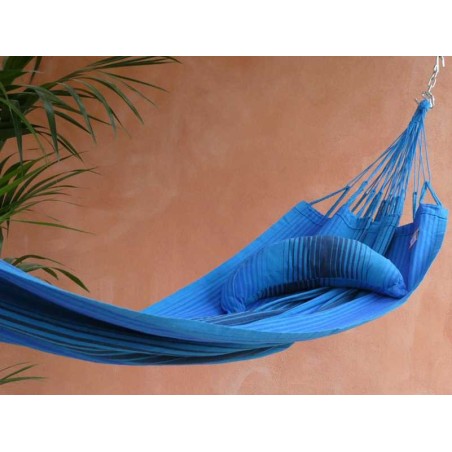coussin hamac bleu
