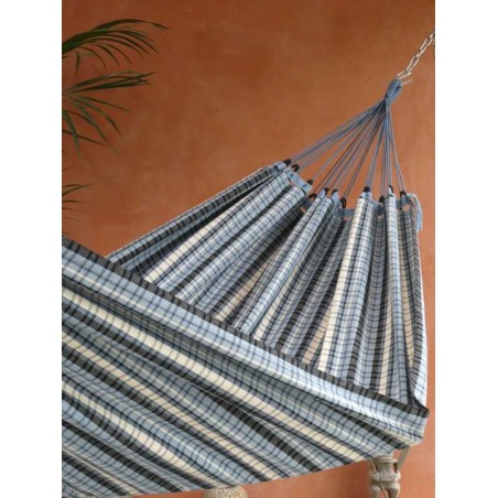 hamac madras bleu