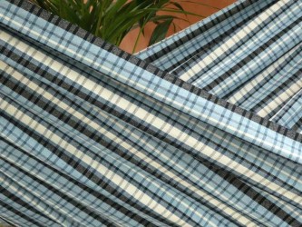 hamac madras bleu noir