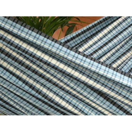 hamac madras bleu noir