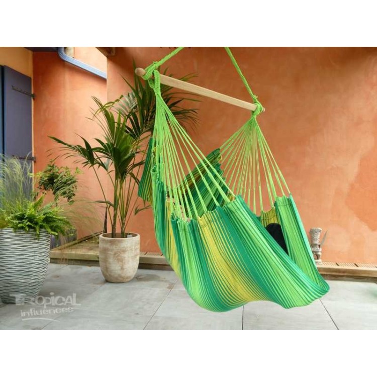 Hamac chaise vert jaune