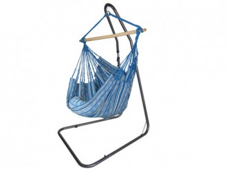 Hamac chaise Poligono Turquoise XL support Soledad