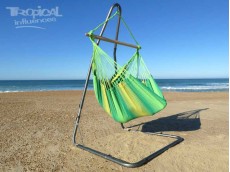 hamac chaise vert avec support