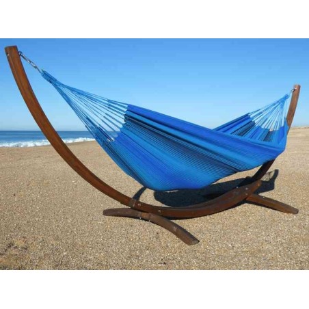 hamac avec support bois bleu