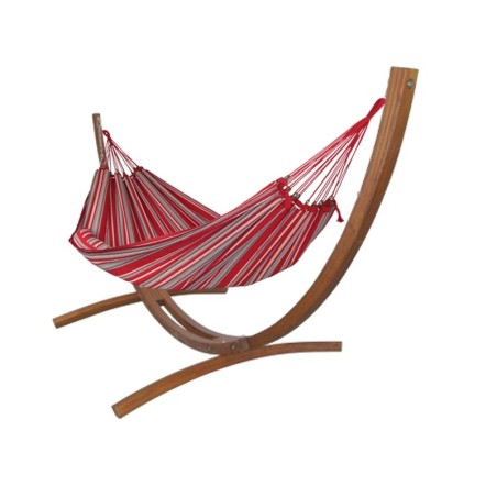 hamac rouge sur pied