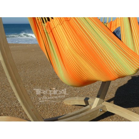 chaise hamac vert jaune orange
