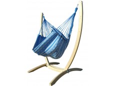 hamac-chaise avec support bleu