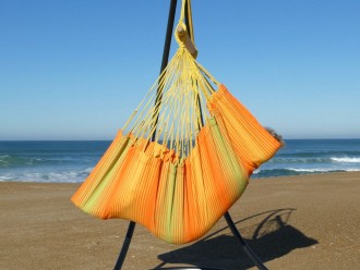 hamac chaise jaune et vert