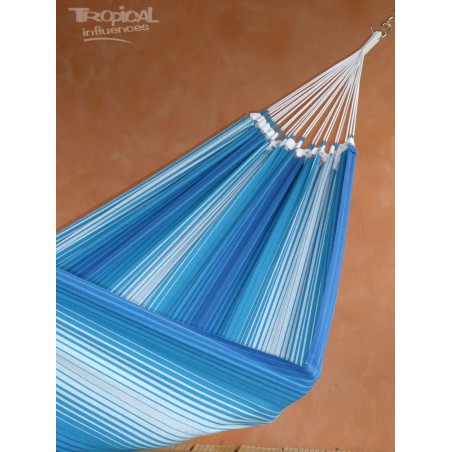 hamac bleu blanc 2 places