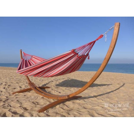 HAMAC AVEC SUPPORT ROUGE