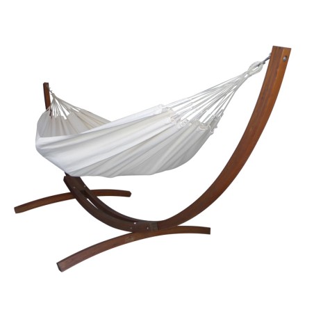 support bois avec hamac coton