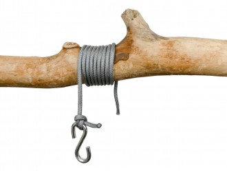 Corda grigia con gancio