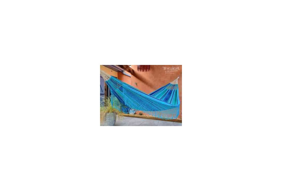hamac bleu vert fait main
