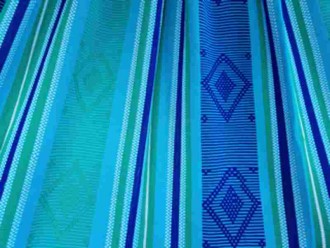 toile hamac bleu vert