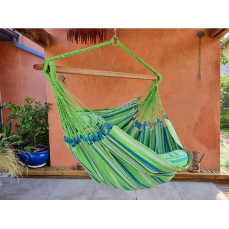HAMAC CHAISE VERT ET BLEU