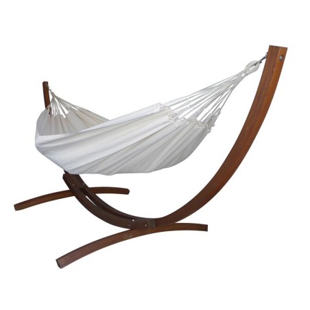 support bois avec hamac ecru