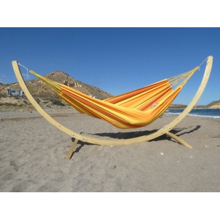 hamac sur support orange jaune