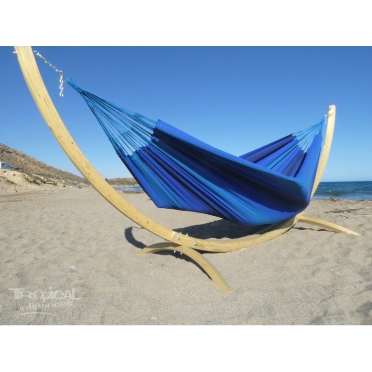 Hamac XXL bleu sur support