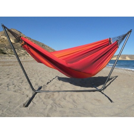 Hamac rouge support metallique