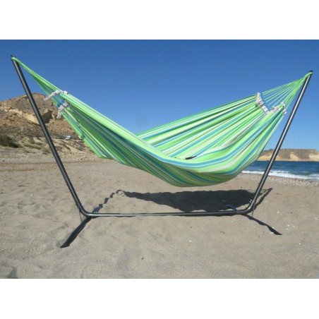 Hamac vert pied metallique