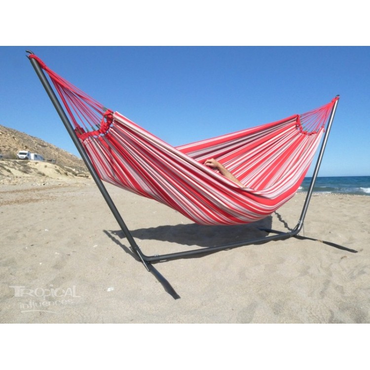 hamac sur pied rouge