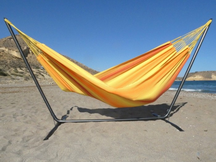 Hamac orange avec support