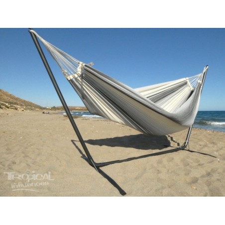 Hamac gris familial support metal